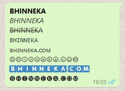 jenis font whatsapp