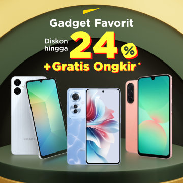 Gadget Favorit Diskon hingga 24% + Gratis Ongkir*
