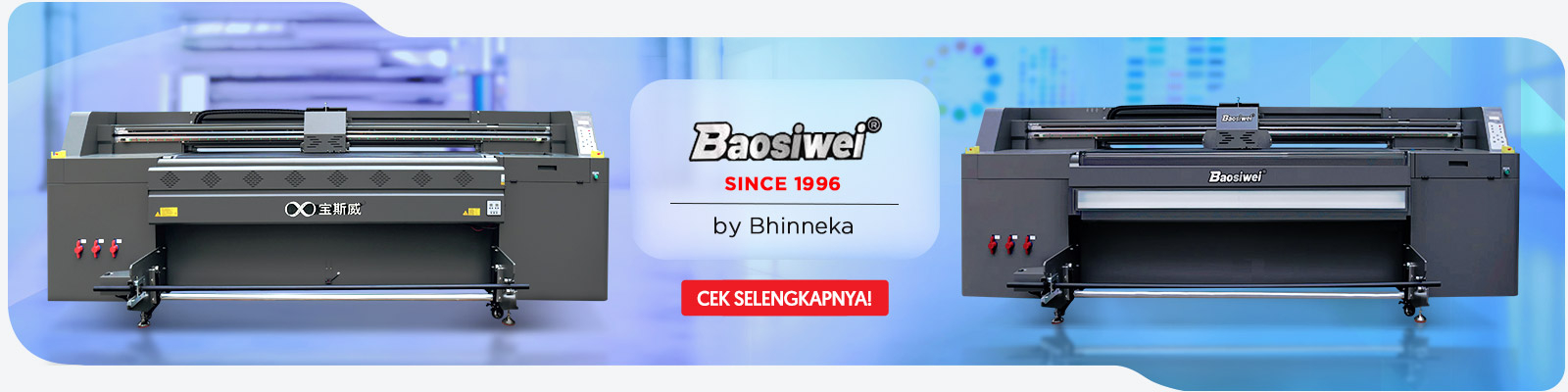 Promosi printer format besar Baosiwei ekslusif Bhinneka