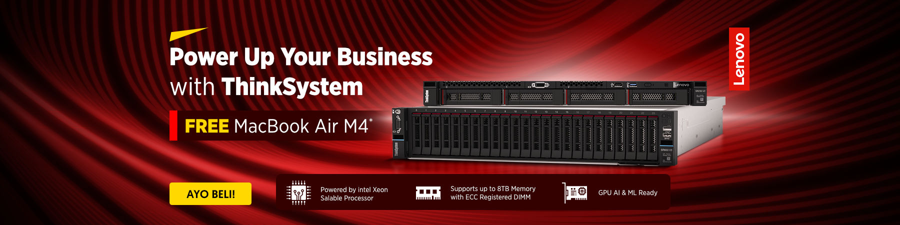 Power Up Your Business with ThinkSystem Free Apple MacBook Air M4